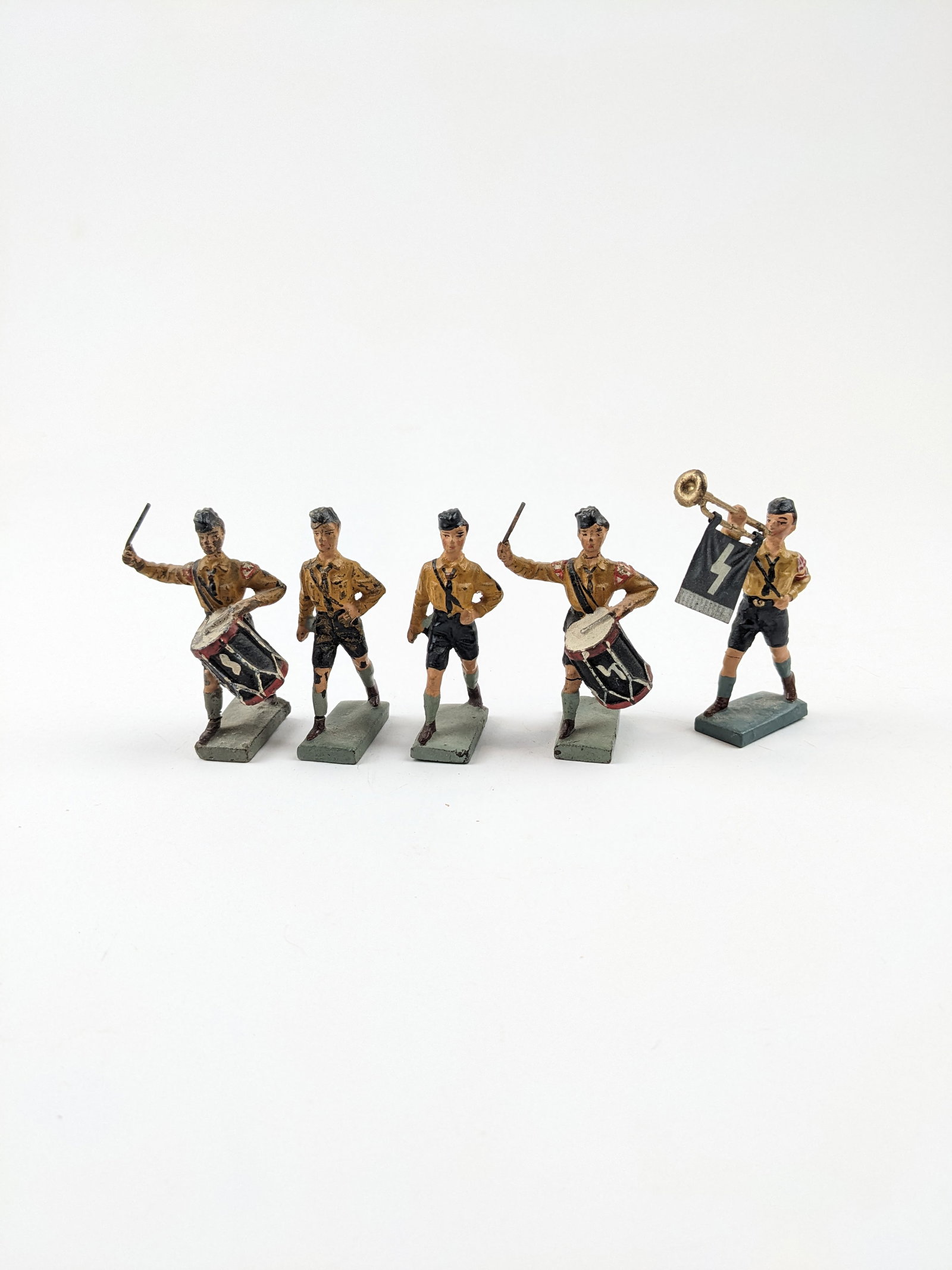 Lineol Hitler Youth Band: 5 Pieces Condition Good-Very Good (Some Retouch) No Box