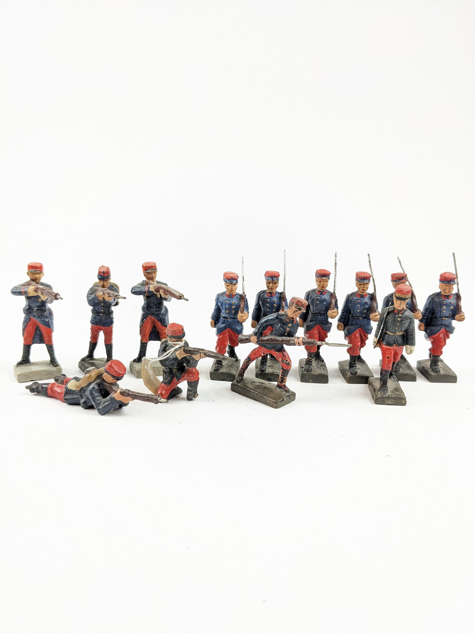 Lineol French Foreign Legion Firing 6.5cm: 13 Pieces Condition Good No Box