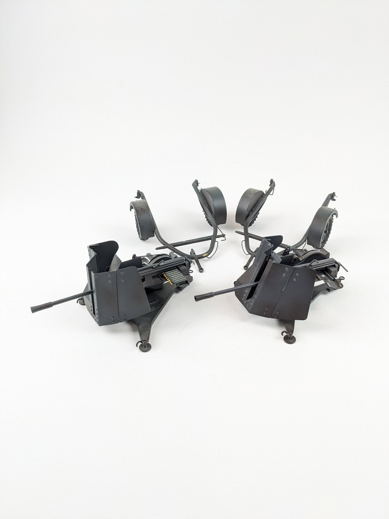 SD Germany Grey Anti-Air Mobile Guns: 4 Pieces Condition Very Good-Excellent No Box