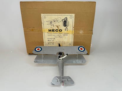 Heco RAF Biplane with 2 Crewman: 3 pieces. Condition excellent. Box very good.