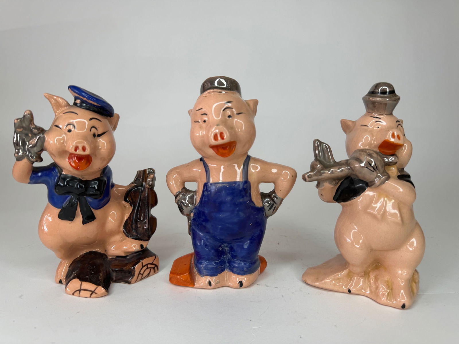 Porcelain Three Pigs Still Banks (1 of 1)