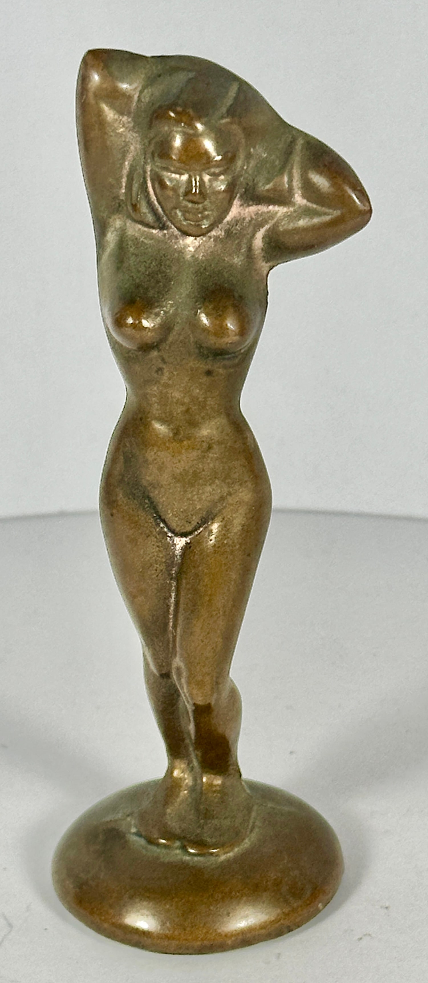 Nude Bottle Opener: Russwood. Brass. 4-1/4"T. c.1946. Catalog No. F171b