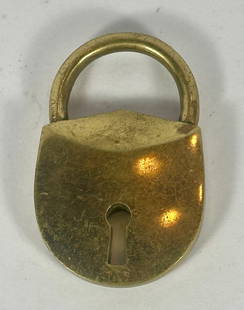 Carl Aubock Lock Bottle Opener: Signed with impressed Co. mark. Brass. 2-5/8"T. c.1950. Catalog No. F214