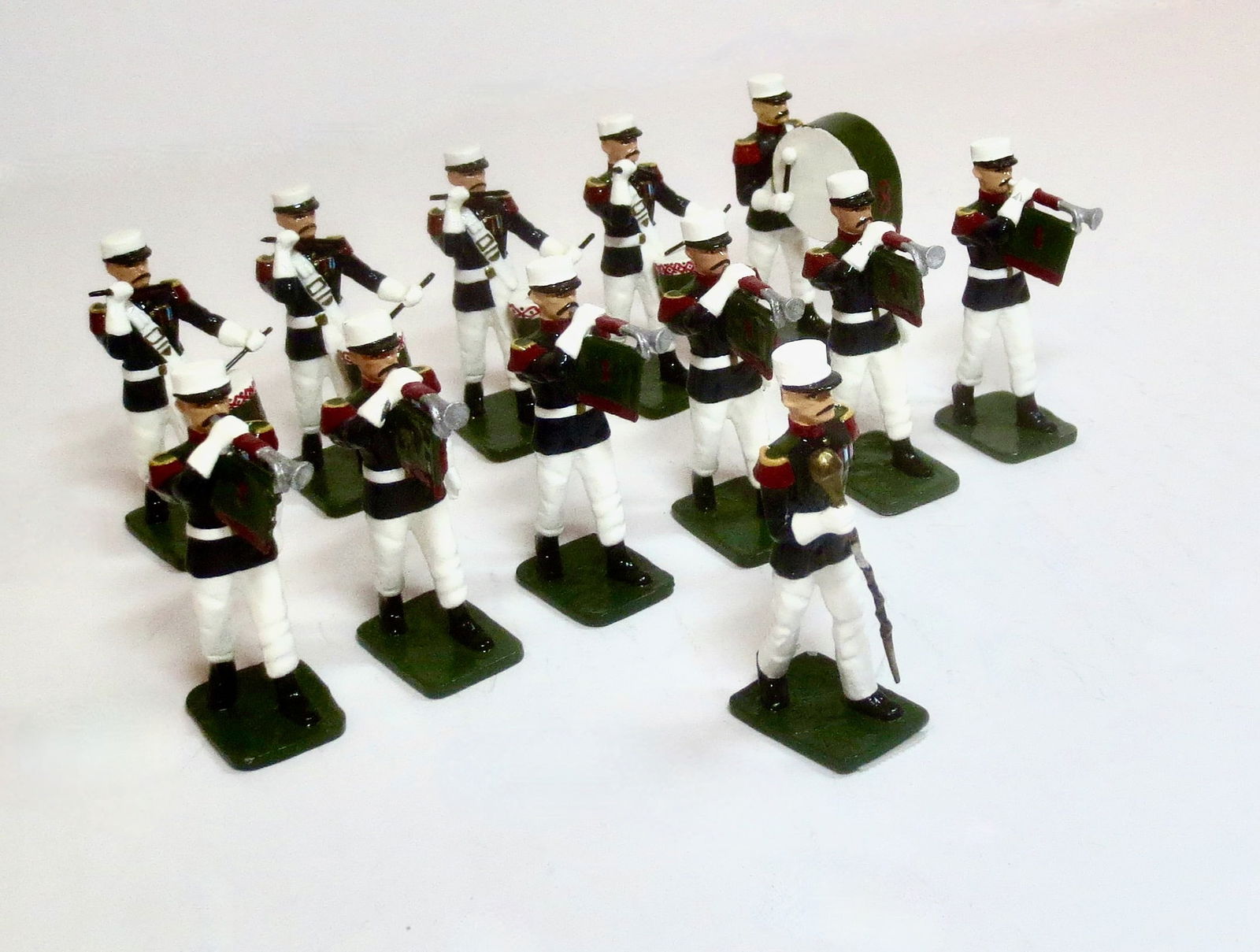 Frontline French Drum & Bugle Band: 12 pieces. Mint to near mint condition. Unboxed.