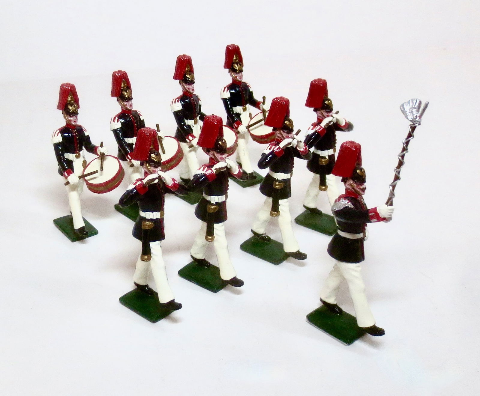 Tradition Prussian Fife & Drum Band: 9 pieces. Mint to near mint condition. Unboxed.