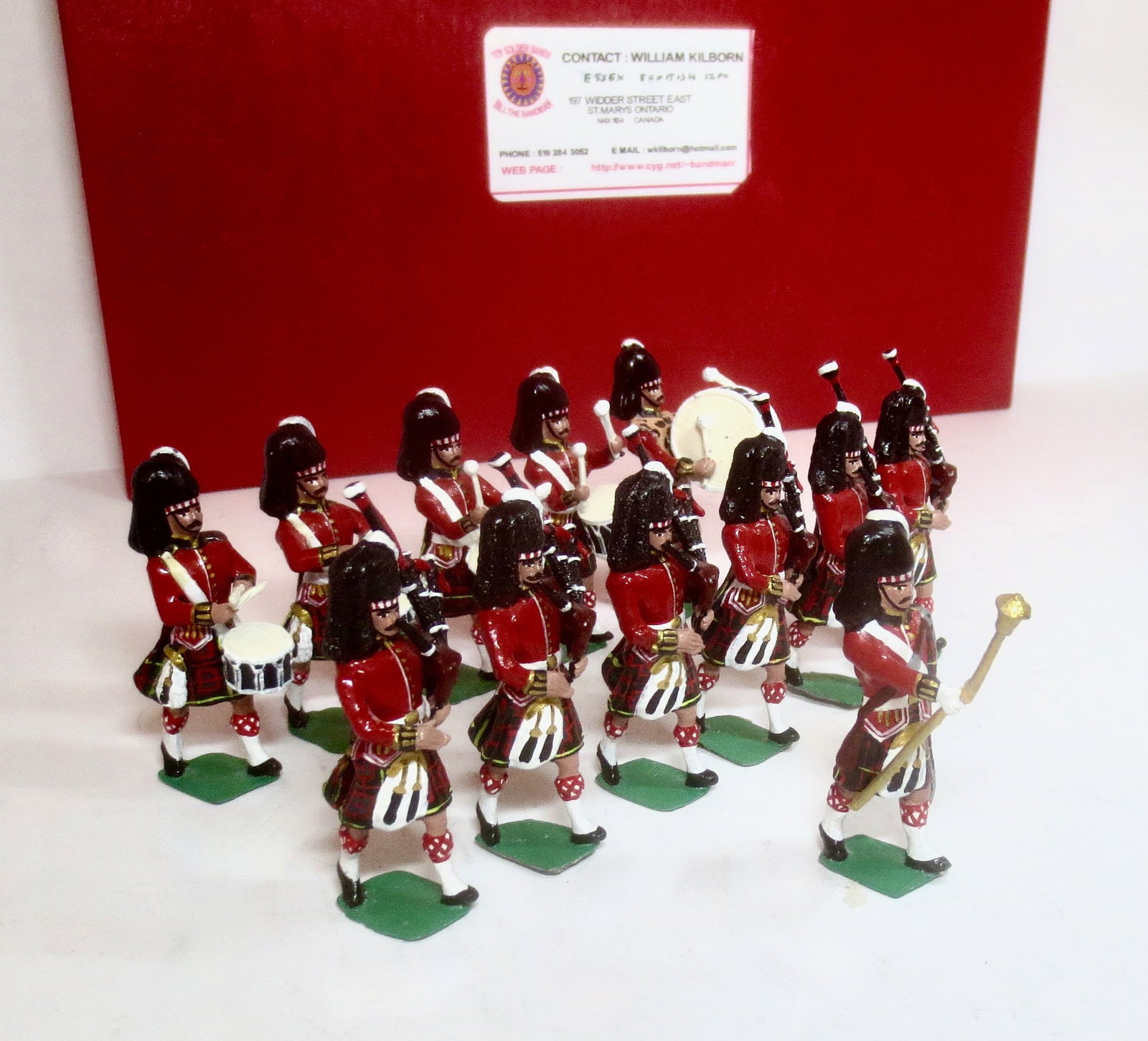 Bill The Bandman Essex Scottish Band: 12 pieces. Mint to near mint condition. Box excellent.