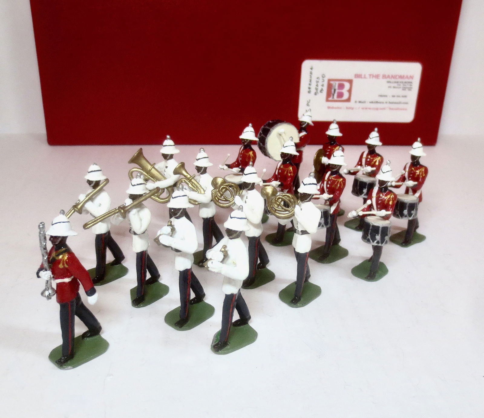 Bill The Bandman Bermuda Brass Band: 17 pieces. Mint to near mint condition. Box excellent.