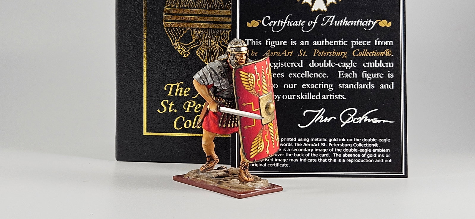 AeroArt St. Petersburg Roman Legionary Advancing: AeroArt Military Miniatures - The St. Petersburg Collection #5193 - Legionary Advances w Sword Shield 3rd Gallica Legion. Excellent, Boxed, 1 piece.