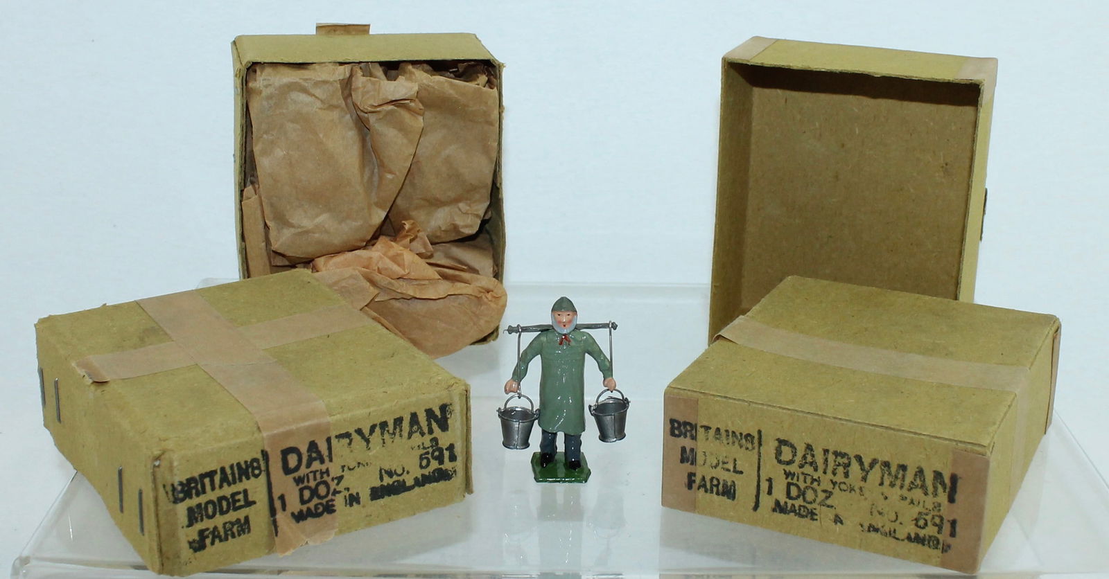 Britains Lot Farm Dairymen in Store Stock Boxes (1 of 1)
