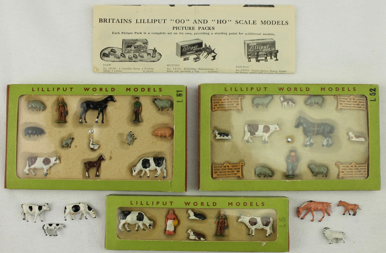 Britains Lot Lilliput Farmhands, Animals (1 of 3)