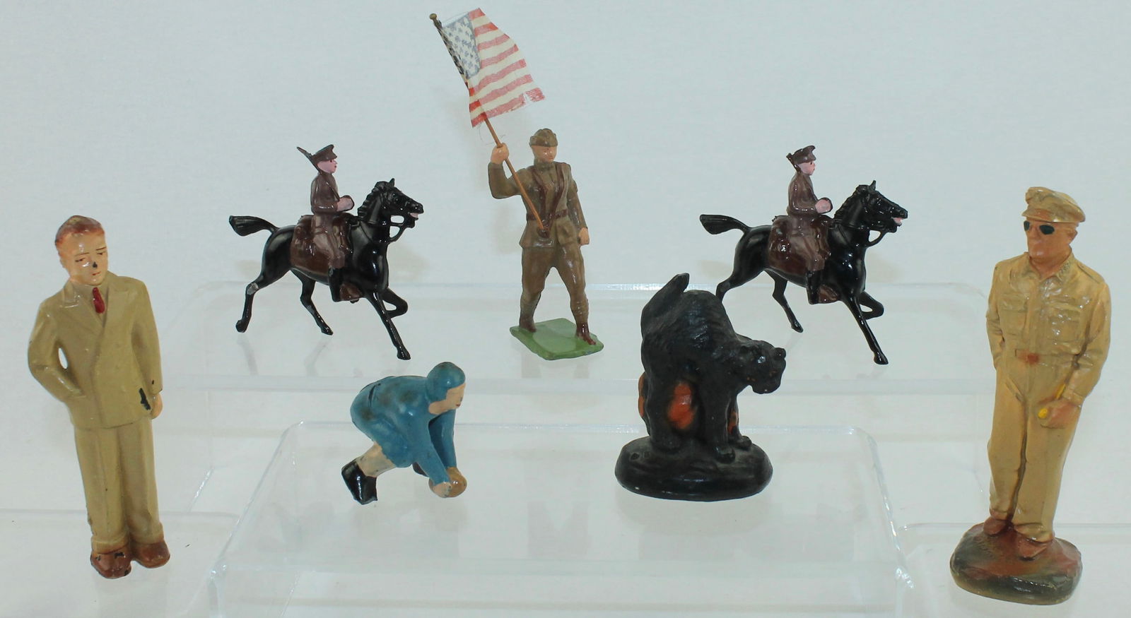 Misc Lot of Lead Halloween Cat, Football Player (1 of 3)