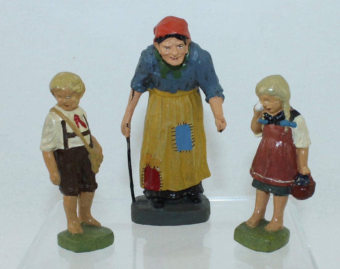 Elastolin Lot Hansel and Gretel with Witch (1 of 2)