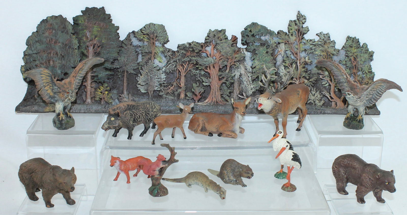 Elastolin Lot Woodland Animals with Backdrop (1 of 5)