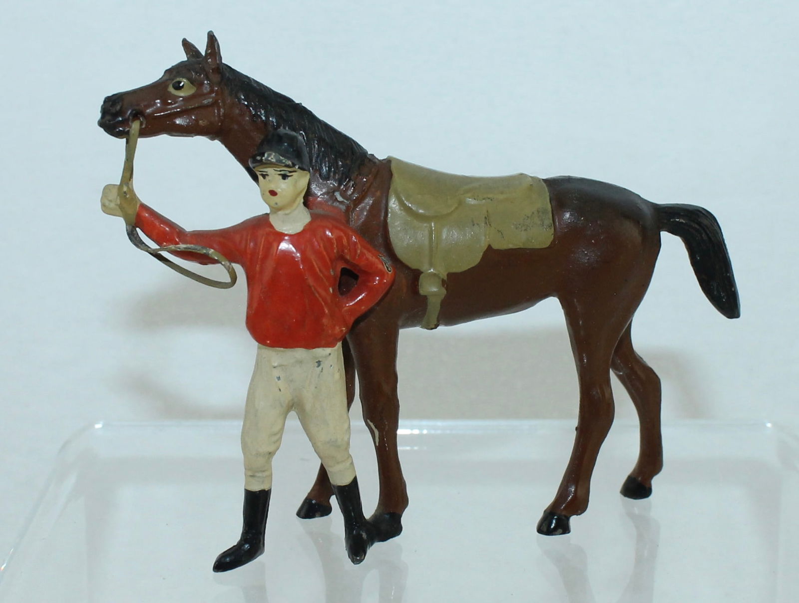 Heyde Horse with Jockey: 7cm Tall. 1 Piece. Condition Very Good to Excellent. No Box.