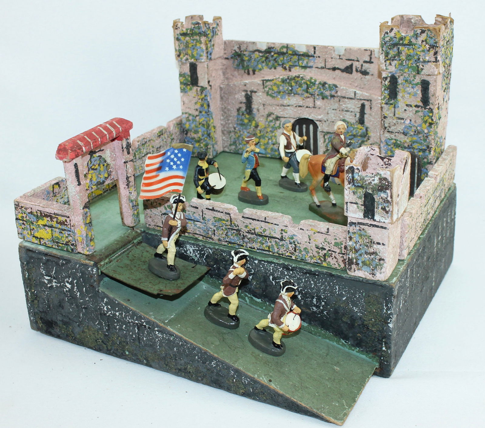 Wood Castle with Elastolin Composition Figures (1 of 3)