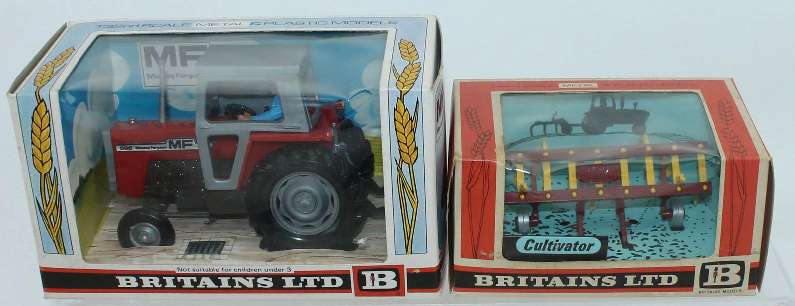 Britains Lot Massey Ferguson Tractor Cultivator (1 of 2)