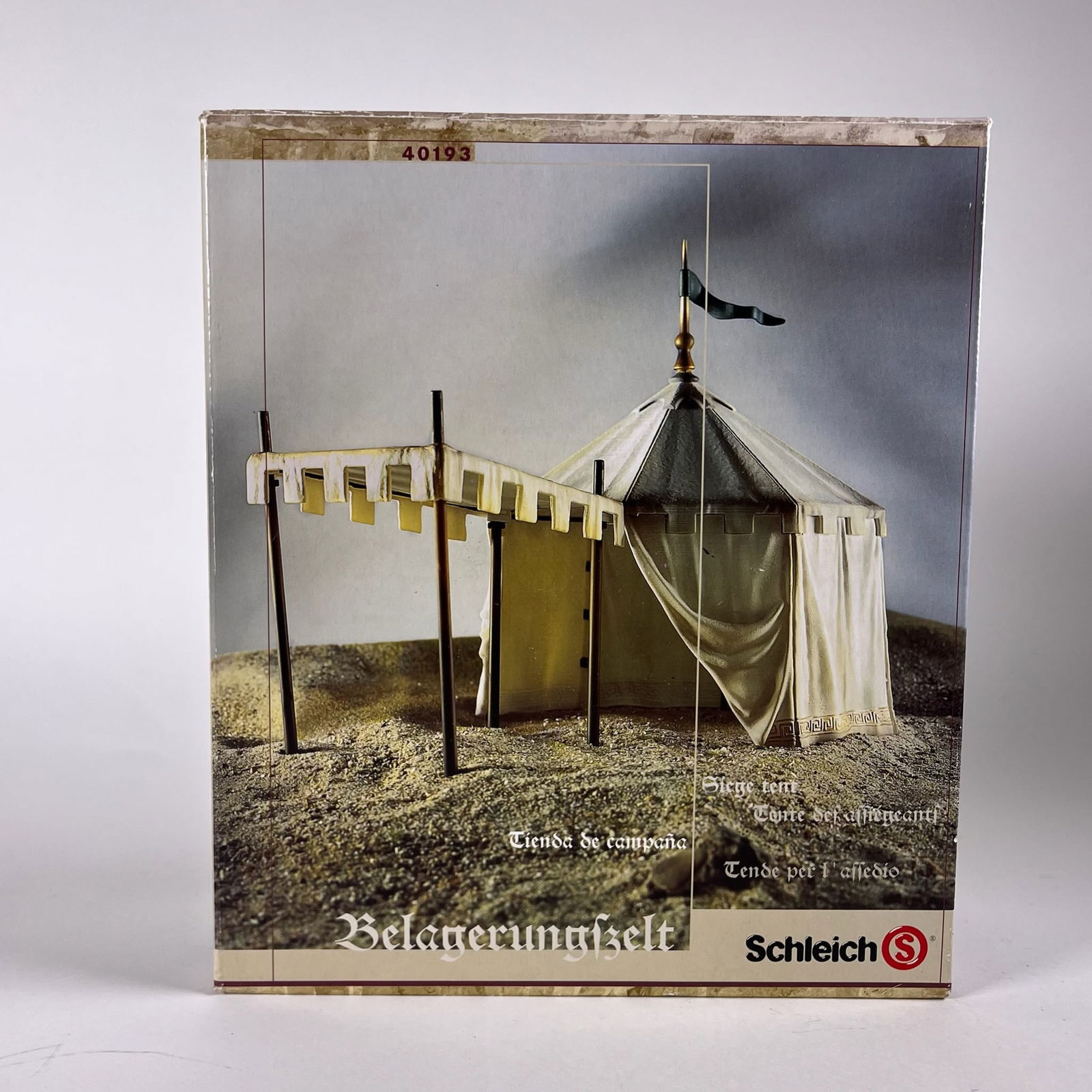 Schleich Belagerungfelt No 49013: Never assembled. Condition excellent. Box excellent.
