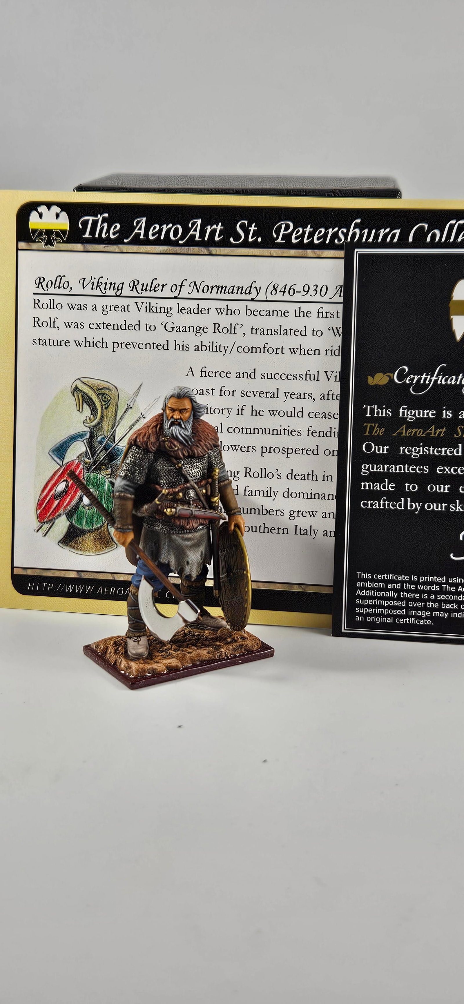AeroArt St. Petersburg Viking Ruler Rollo: AeroArt Military Miniatures - The St. Petersburg Collection #6413 - Rollo of Normandy Viking Ruler. Excellent, Boxed, 1 piece.
