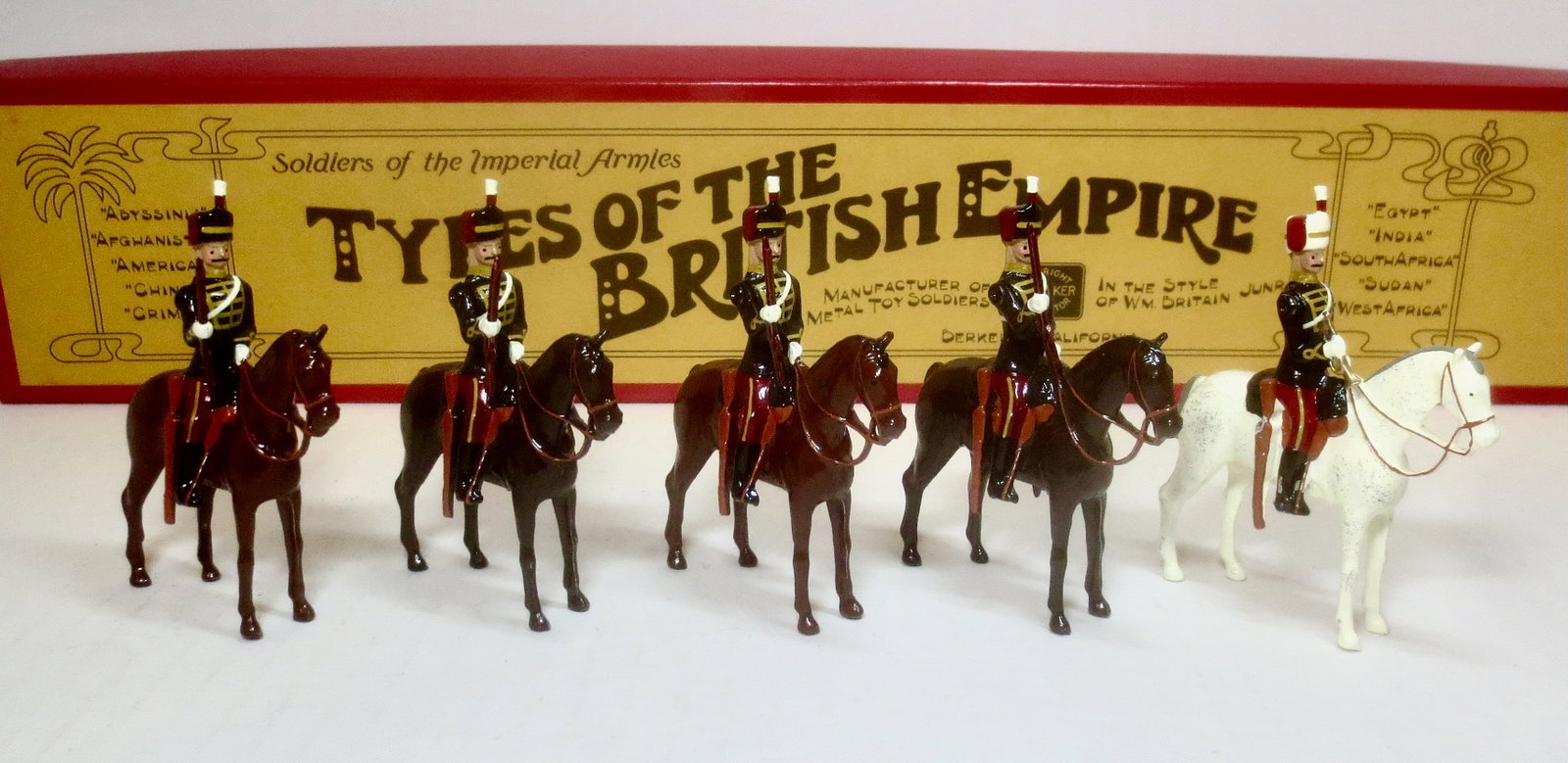 Wm Hocker #104 11th Prince Albert's Own Hussars: 5 pieces. Mint condition. Box excellent.