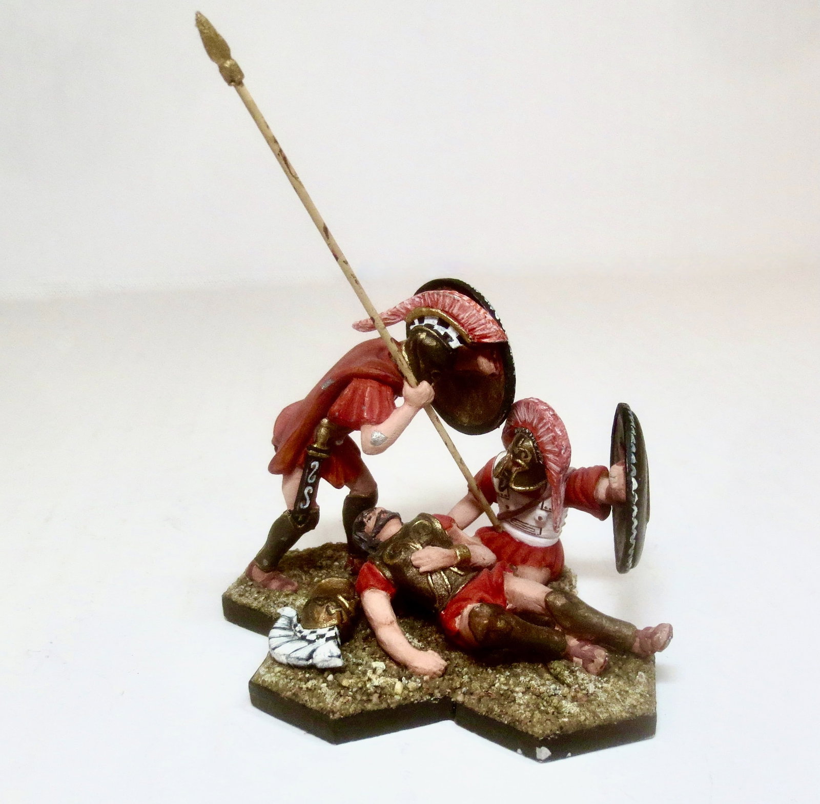 Phalanx Miniatures By Jacque Cupyers: RARE and limited, "Death of Achilles" Trojan War Vignette. 54mm. 2 pieces. Near mint condition.