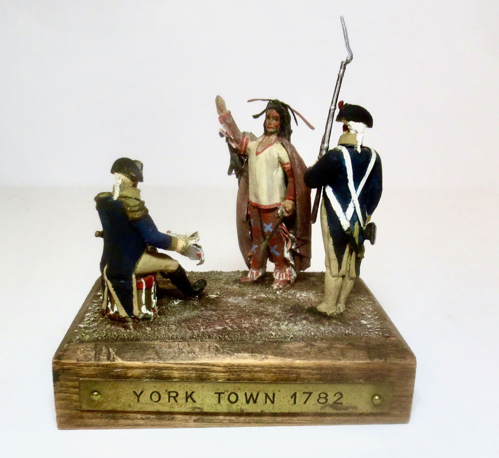 Marcel Baldet (France) "York Town 1782": Spectacular one of a kind vignette. Handmade and painted by the artist. Circa 1950's. 54mm scale. Excellent condition.