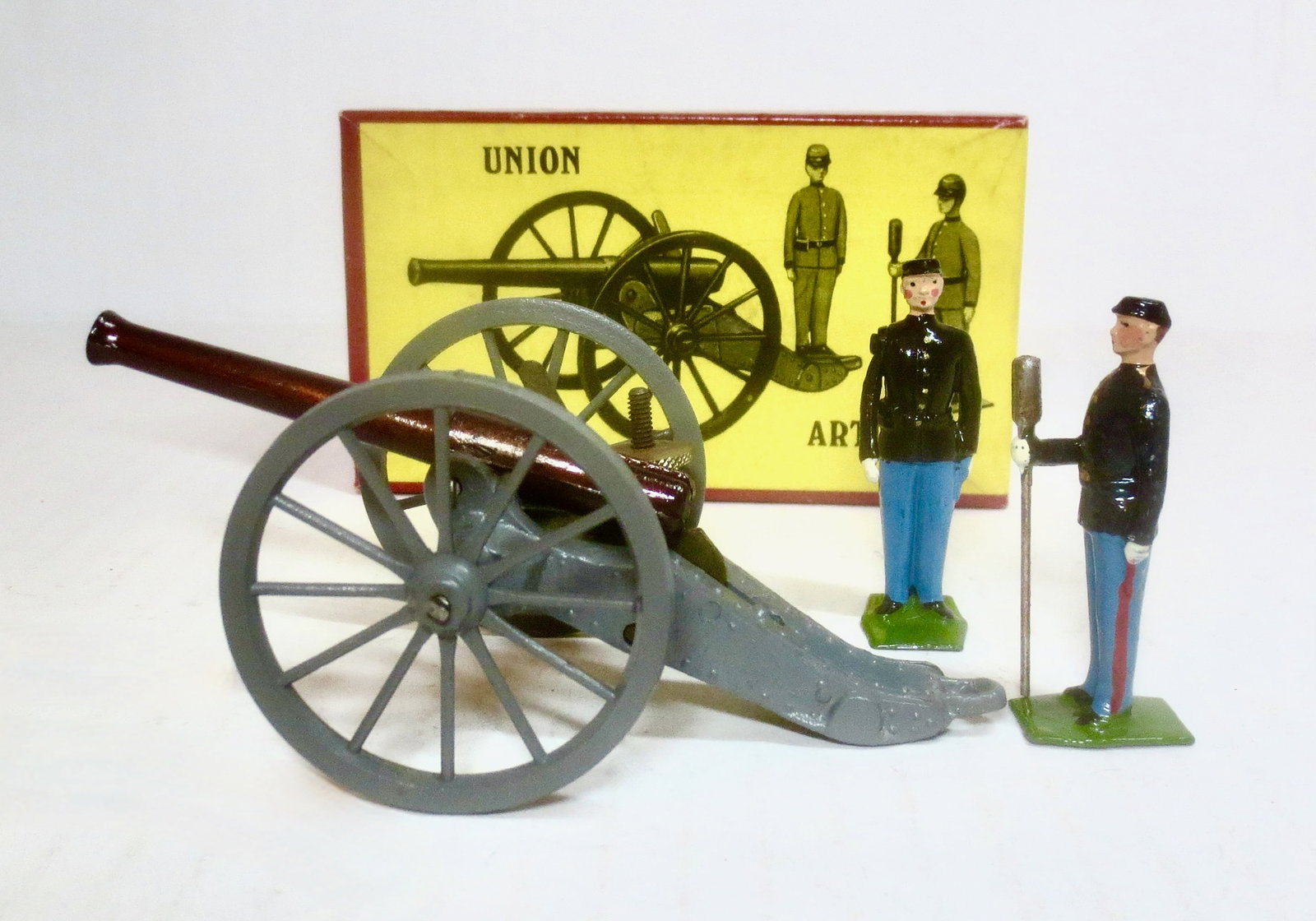 Britains #2057 Union Artillery: American Civil War 1862, Union Artillery. Post war. 3 pieces. Near mint condition. Box excellent.