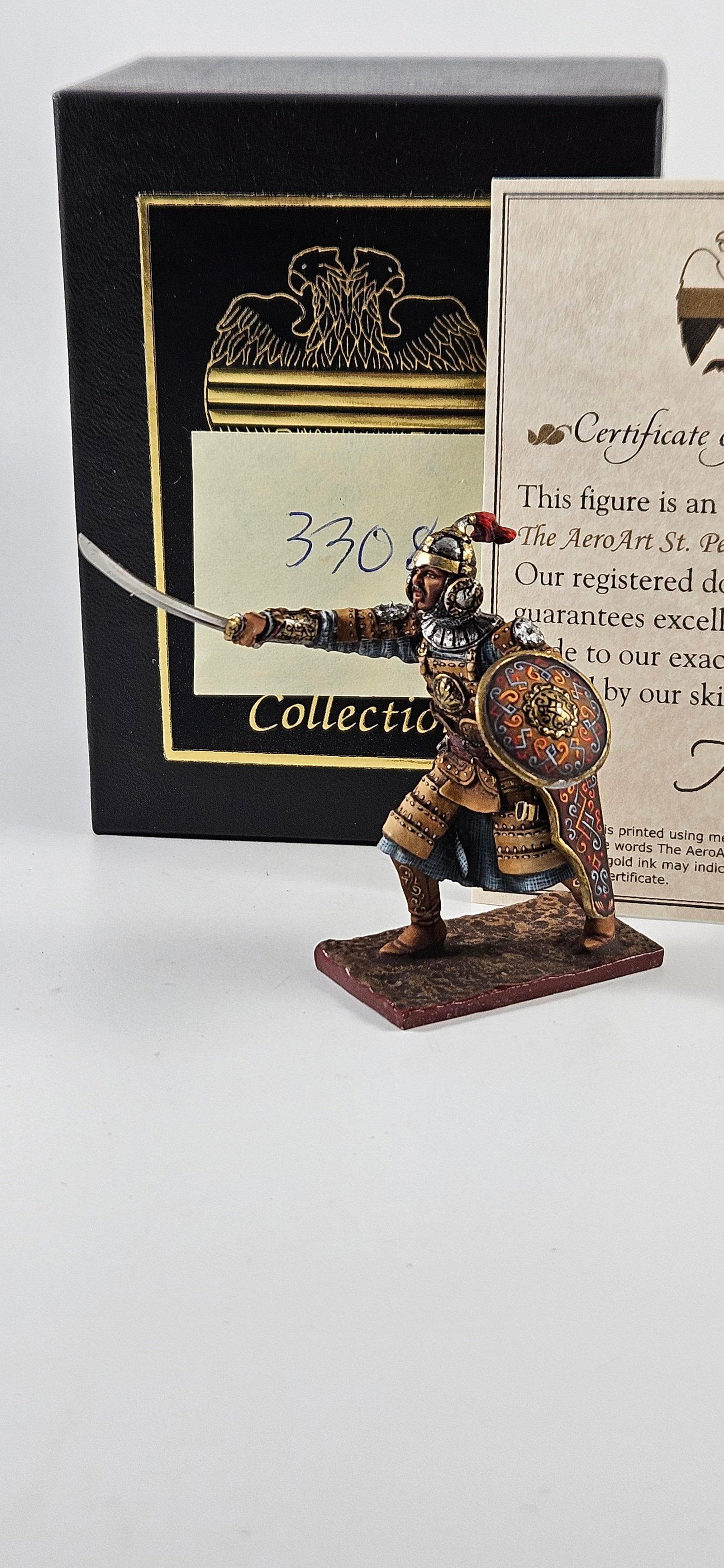 AeroArt St. Petersburg Mongol Warrior Advancing: AeroArt Military Miniatures - The St. Petersburg Collection #3308 - Mongol Warrior Advancing with Sword. Excellent, Boxed, 1 piece.