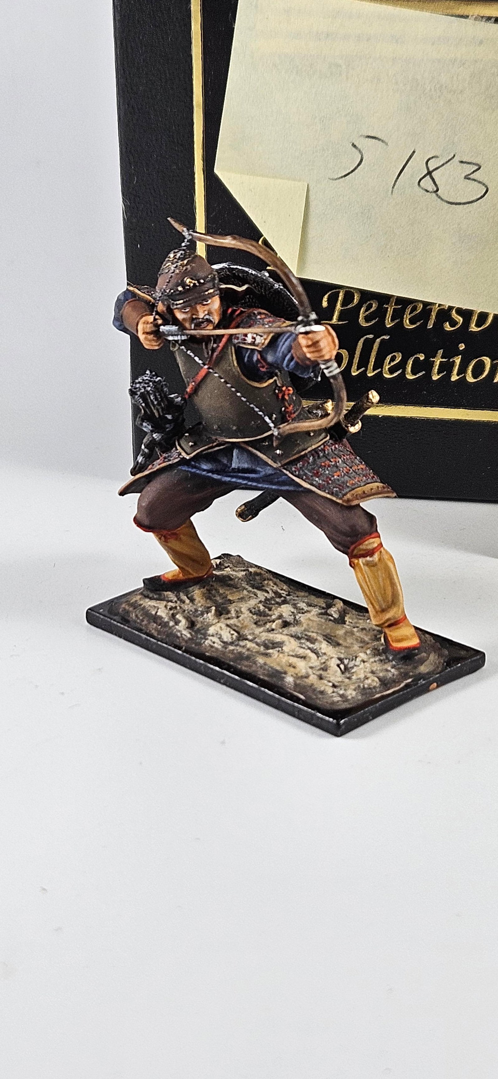 AeroArt St. Petersburg Mongol Archer Firing Bow: AeroArt Military Miniatures - The St. Petersburg Collection #5163 - Mongol Archer Crouching Firing Bow. Excellent, Boxed, 1 piece.