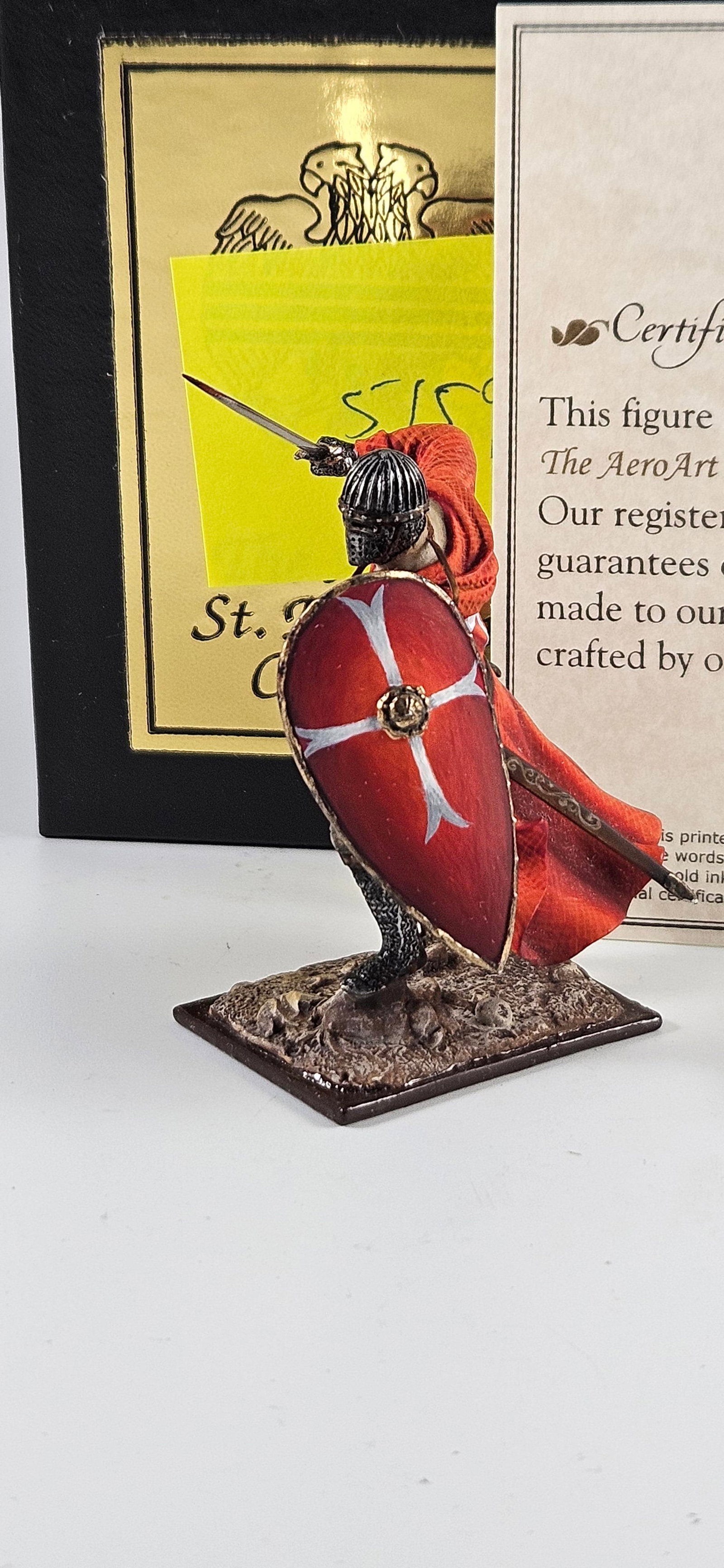 AeroArt St. Petersburg Knights Hospitaller in Batt: AeroArt Military Miniatures - The St. Petersburg Collection #5159.4 - Knights Hospitaller in Battle with Sword. Excellent Boxed. 1 piece.