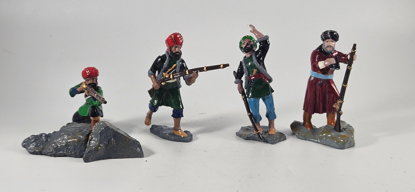 Trophy Toy Soldiers Afghan Mountain Command Set: Trophy Toy Soldiers of Wales. Long retired company. Afghan Wars - Set TD8 - Afghan Mountain Command Set. Very fine unboxed.