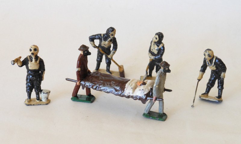 Taylor and Barrett Decontamination Set: and Civilian Stretcher Party. Pre War. 7 Pieces.