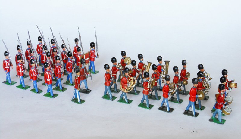 Heyde / Brigadier Danish Guards: Marching with Band. Pre War 38 Pieces. Unboxed.