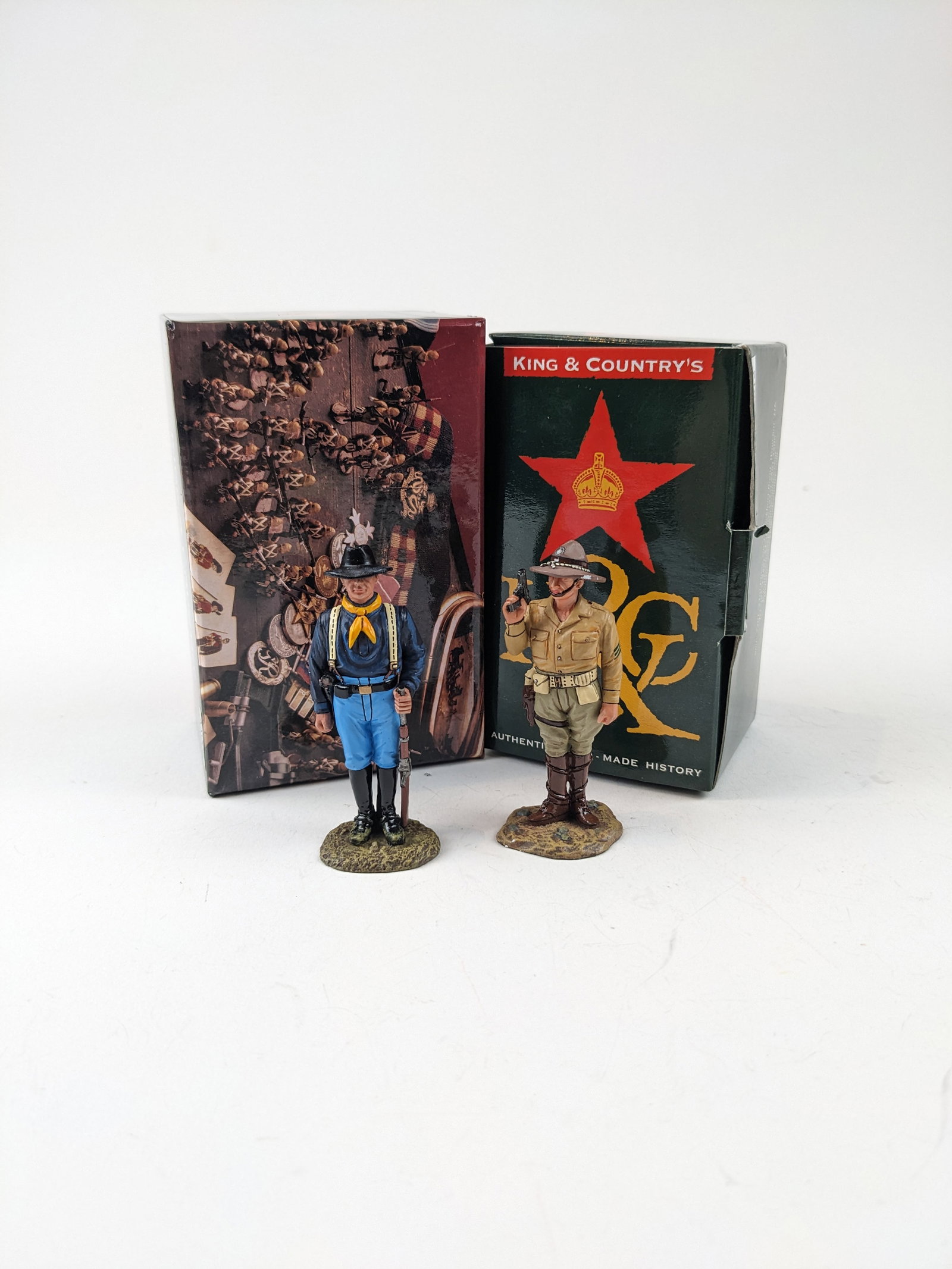 King&Country KXO 8,12 U.S. Cavalry: 2 Pieces. Condition Excellent. Boxes Fair-Very Good.