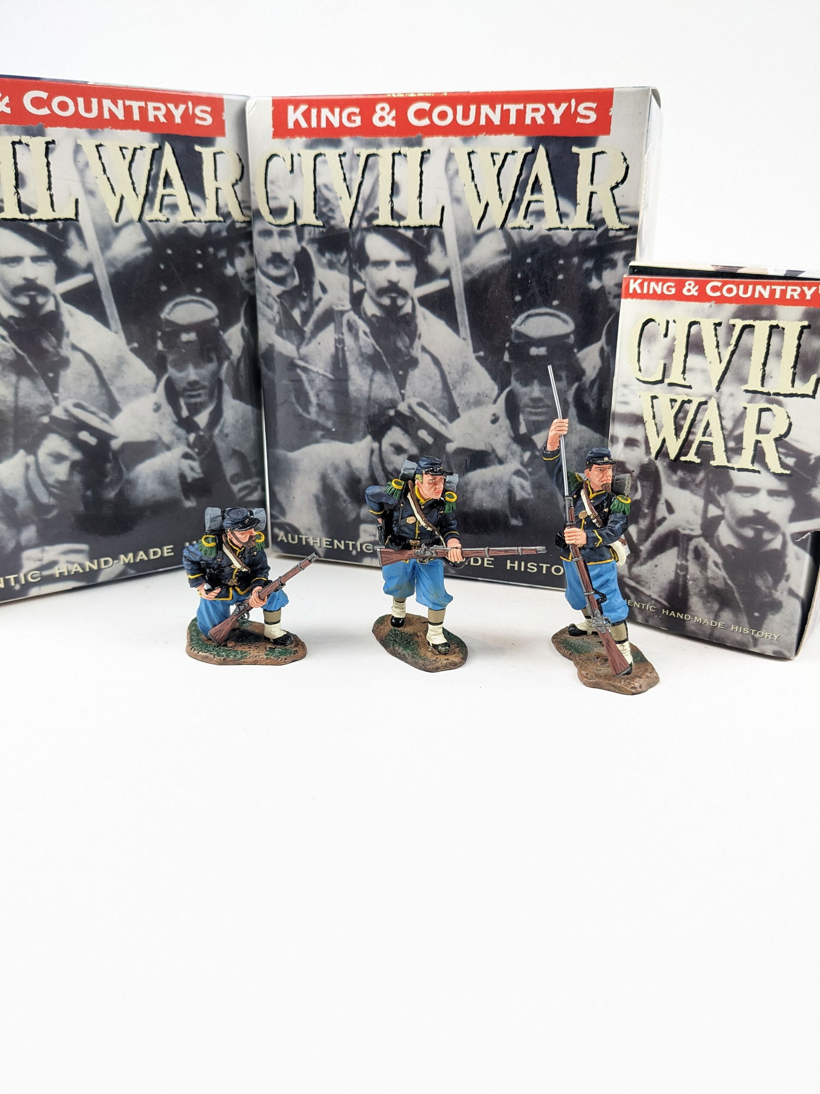 King&Country CW 32,33,34 Loading, Rifle, Ramrod: 3 Pieces. Condition Excellent. Boxes Very Good.