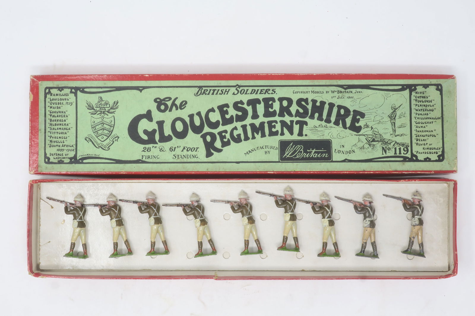 Britains set #119 Gloucestershire Reg't (1 of 1)