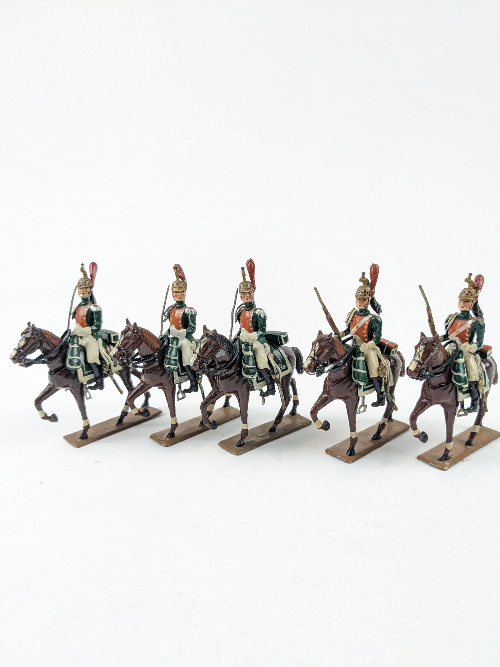 Lucotte 10th Dragons De Ligne Mounted: Napoleonic. 5 Pieces Condition Excellent Unboxed