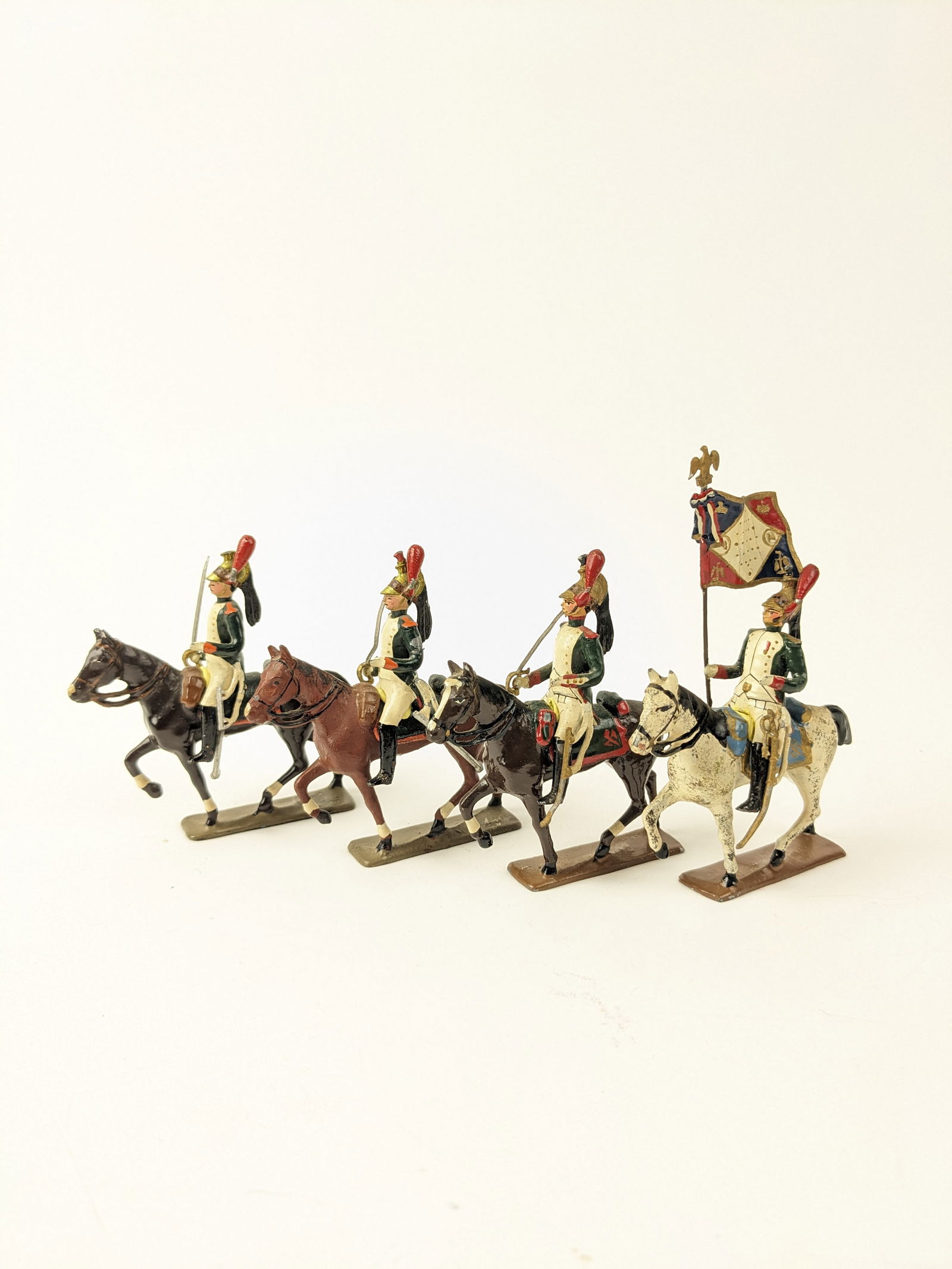 Mignot Imperiale Garde Mounted: Napoleonic. 4 Pieces Condition Very Good- Excellent Unboxed