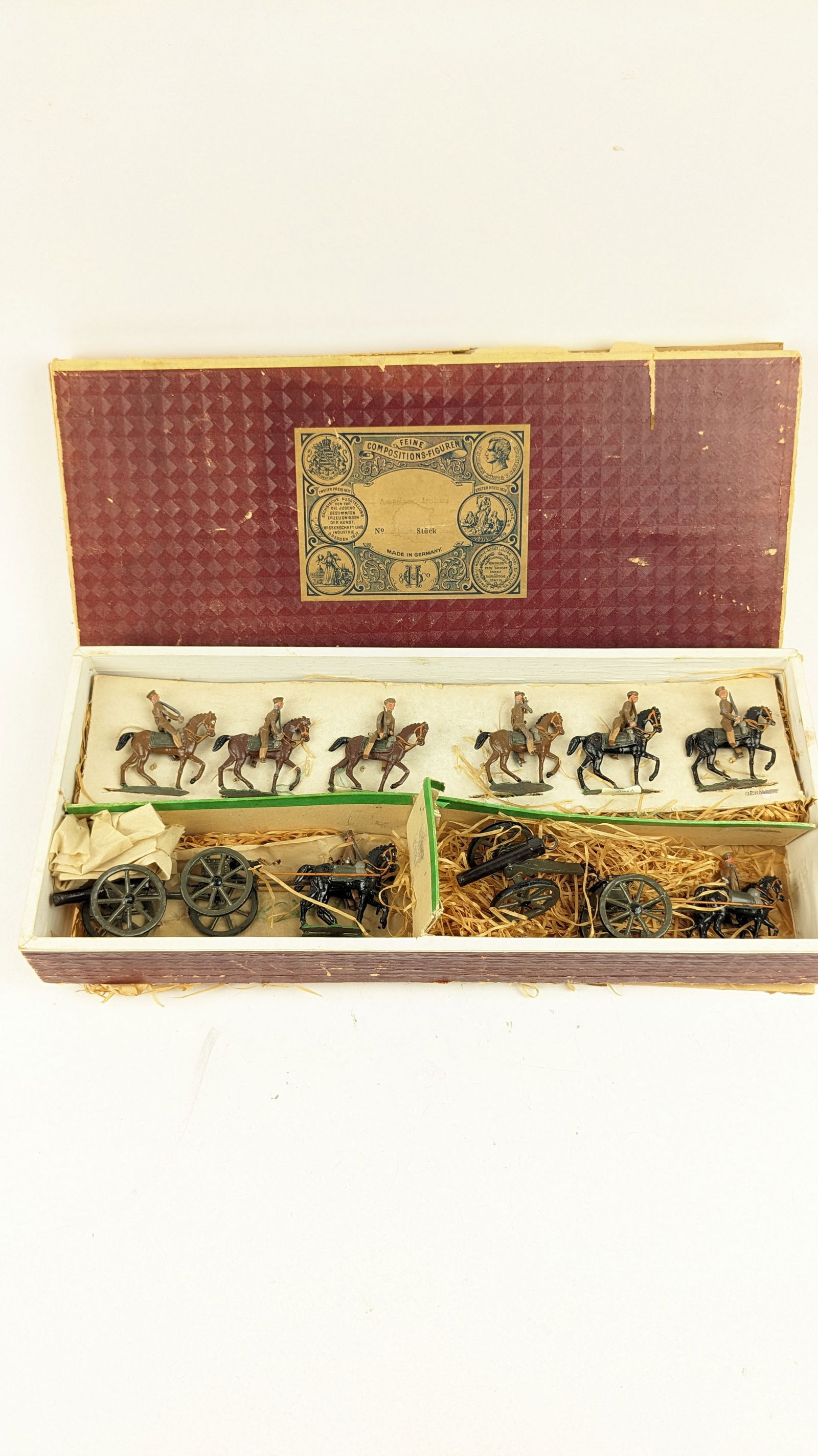 Heyde U.S. Khaki Gun Teams Size 3: Size 2 10 Pieces Condition Very Good-Excellent Box Fair Bottom Loose