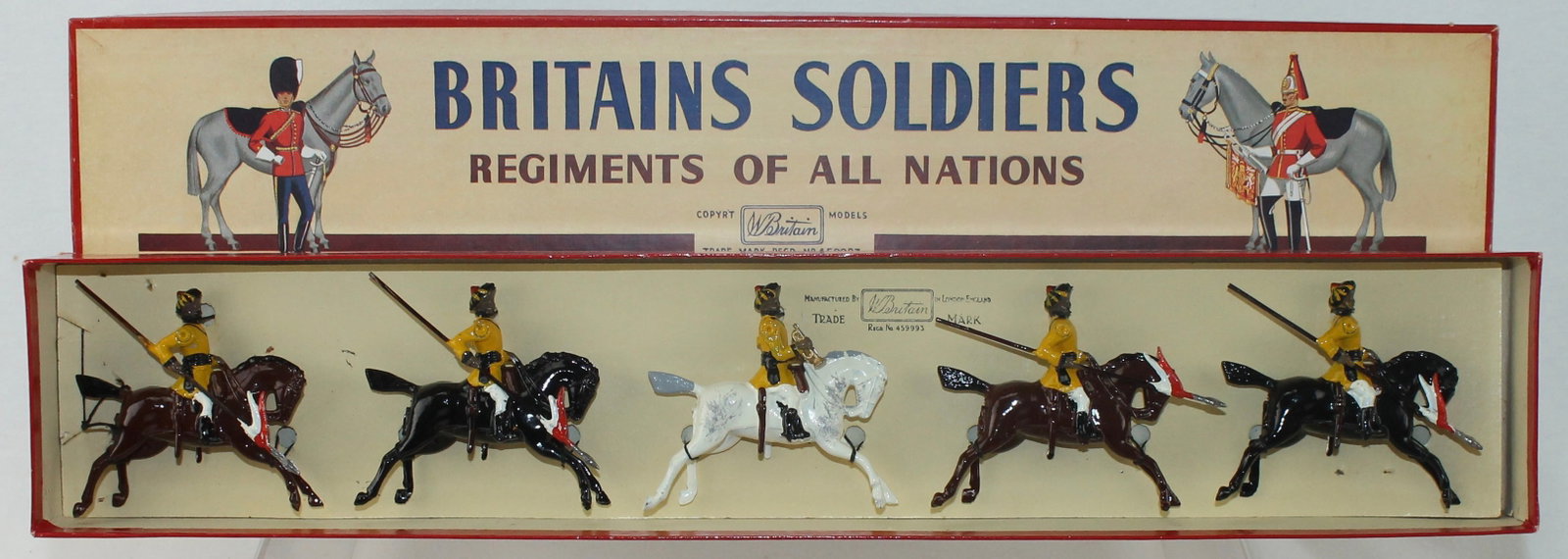Britains Set 47 Skinners Horse: 5 Pieces. Condition Mint Tied in Box. Box Excellent.