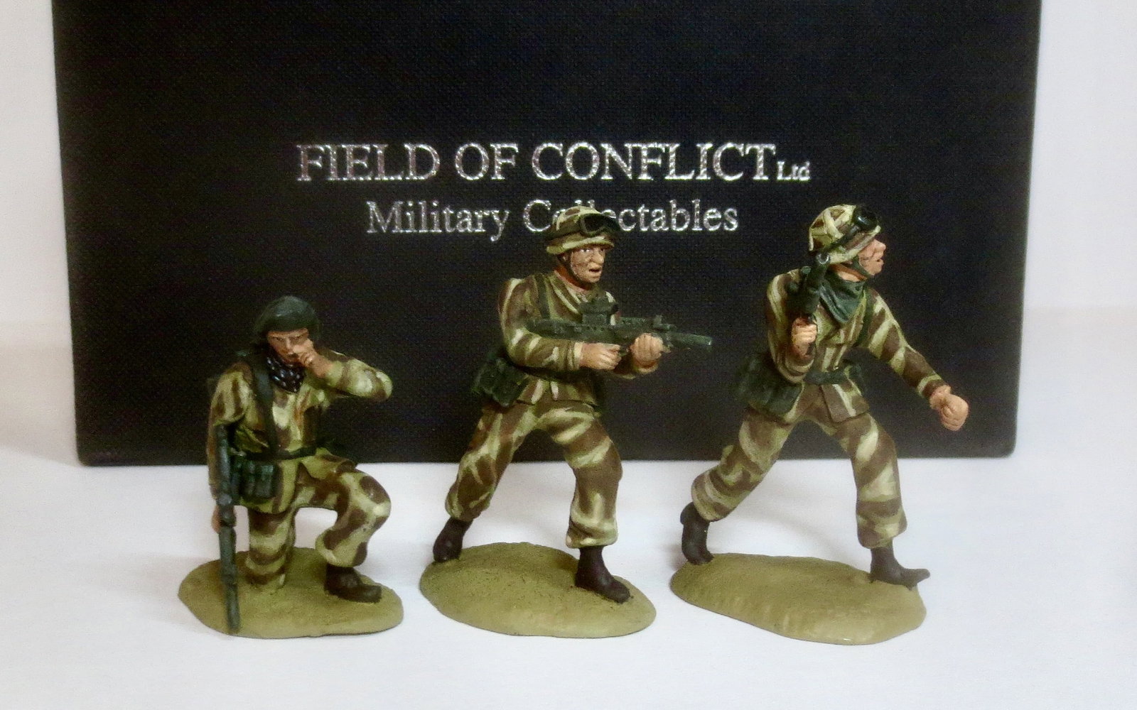 Field Of Conflict, Iraqi War: #1WBM1 British Marines. 3 pieces. Mint condition. Box excellent.