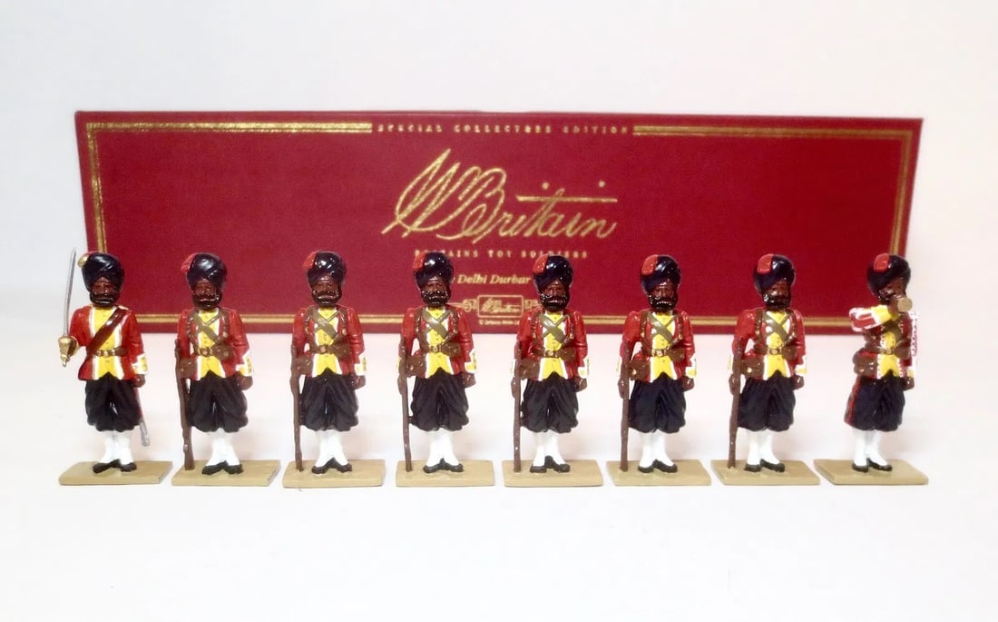 Britains #00133 Ludhiana Sikhs: Special Collector Edition. From the Delhi Durbar series. 8 pieces. Mint condition. Box excellent.
