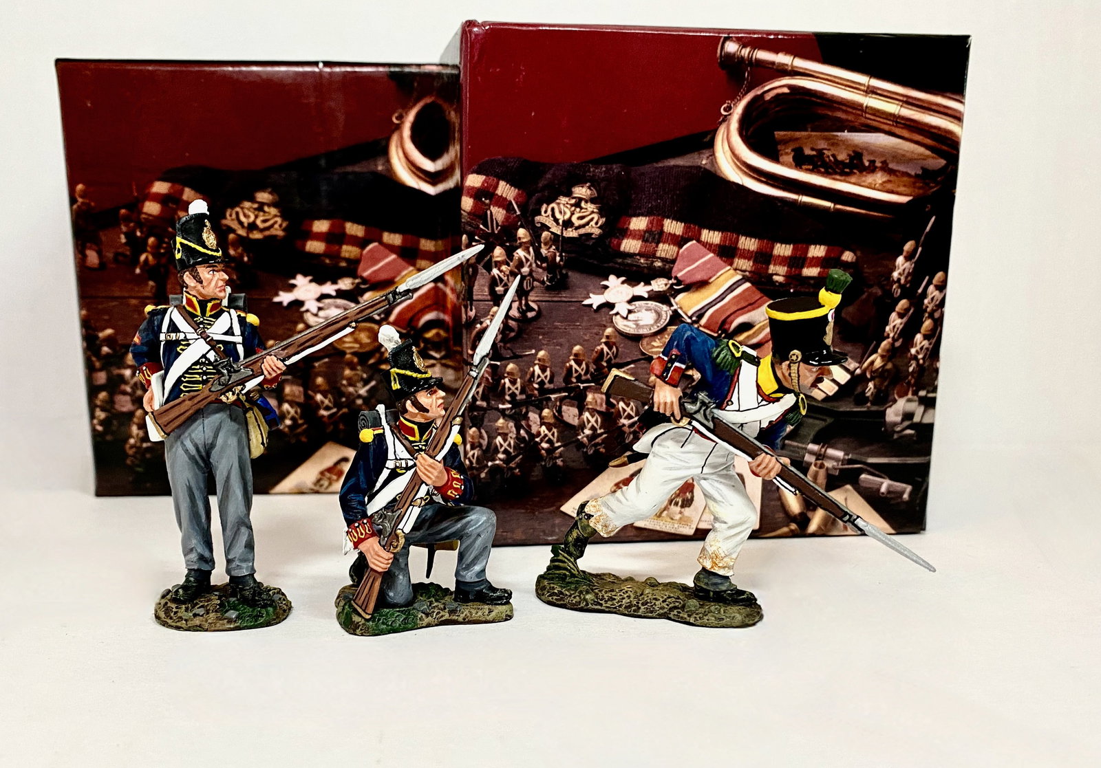 King & Country Napoleonics Figures: #NA280, and #NA346. 3 pieces. Mint condition. Boxes excellent.