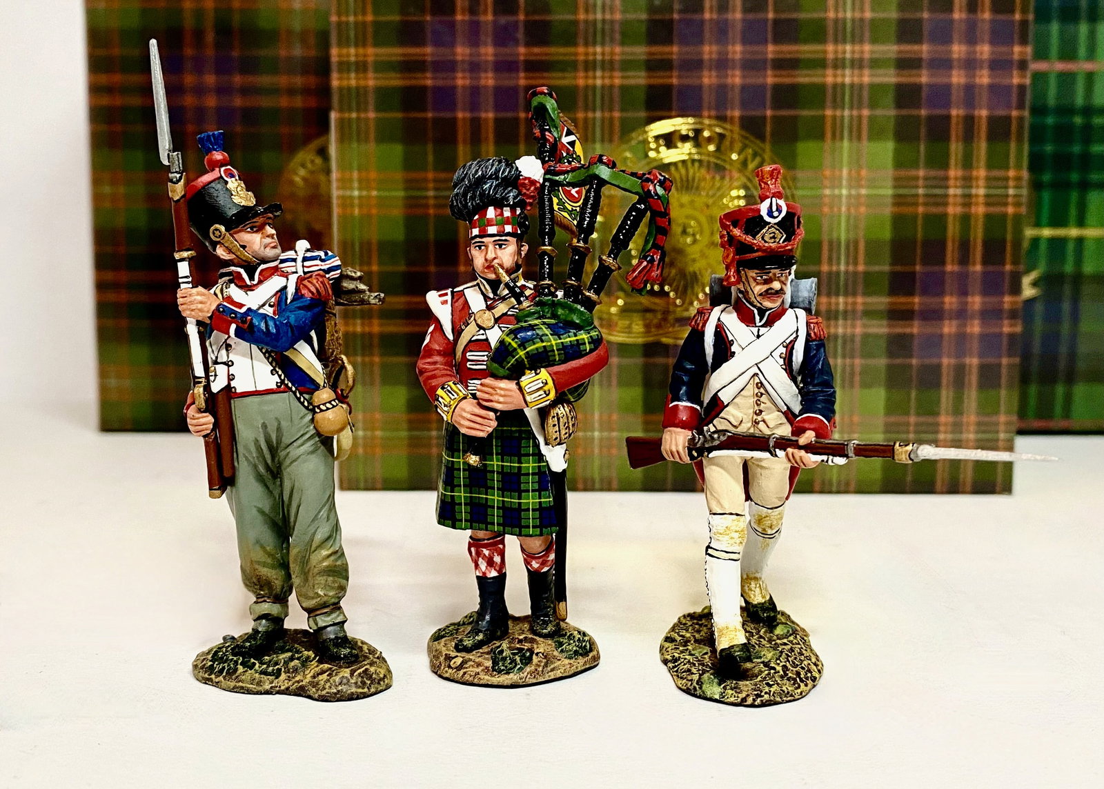 King & Country Napoleonics Figures: 3 pieces. #NA246, #NA215, #NA015. Mint condition. Boxes excellent.