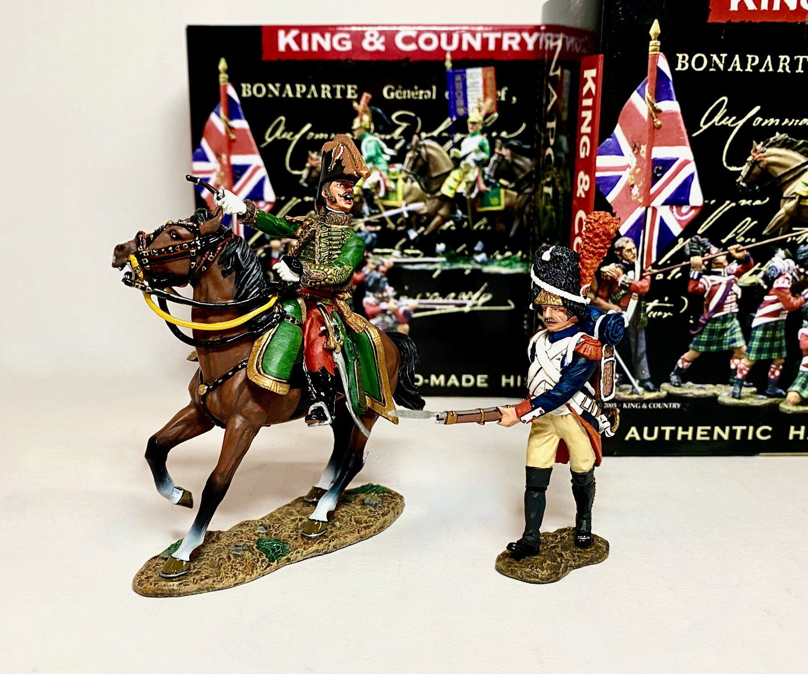 King & Country Napoleonics Figures: 2 pieces. #NA059, #NA238. Mint condition. Boxes excellent.