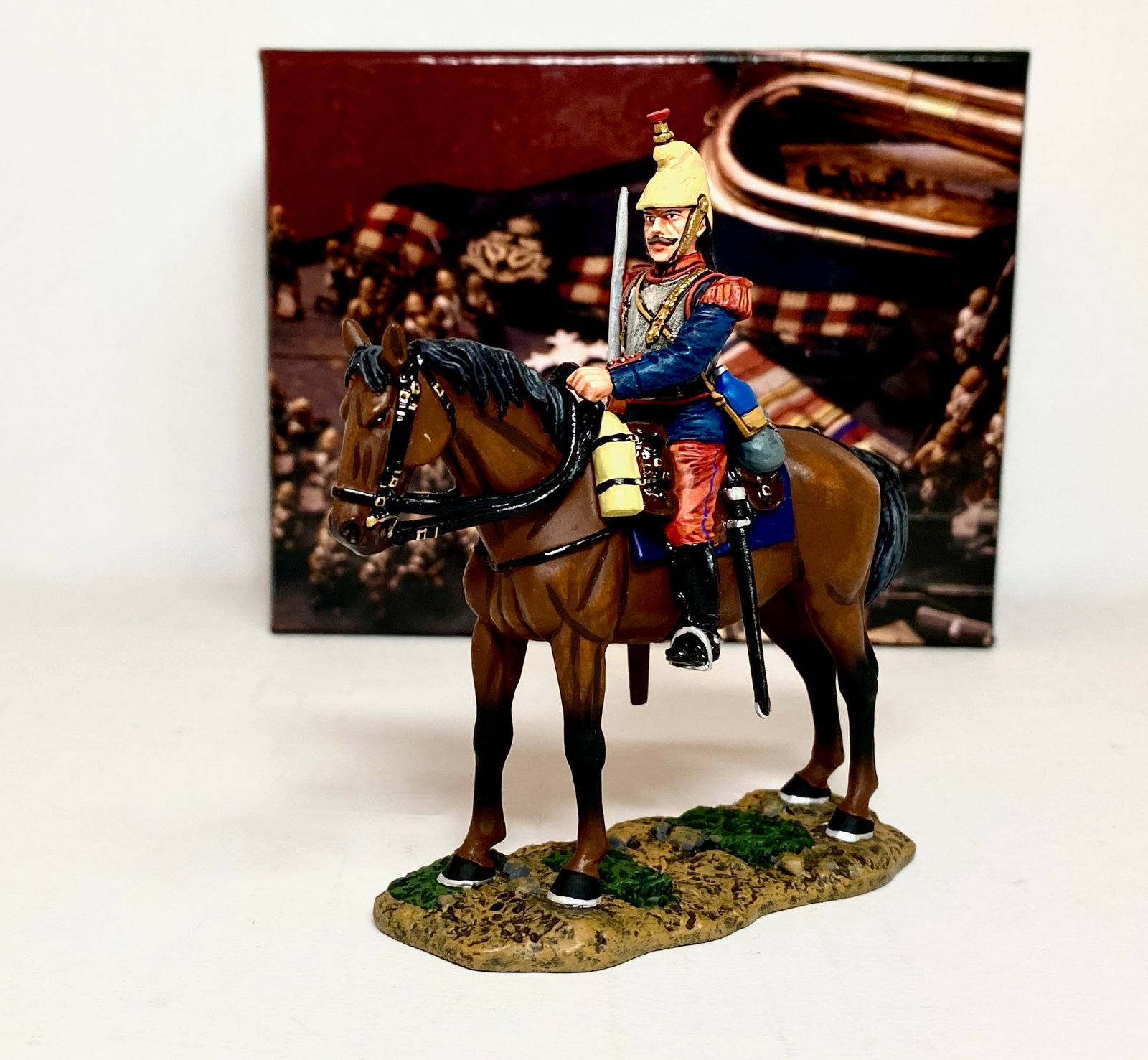 King & Country #FW222 Cuirassier with Pistol: Although sabres were also carried - a pistol might do more damage at close quarters. Mint condition. Box excellent.