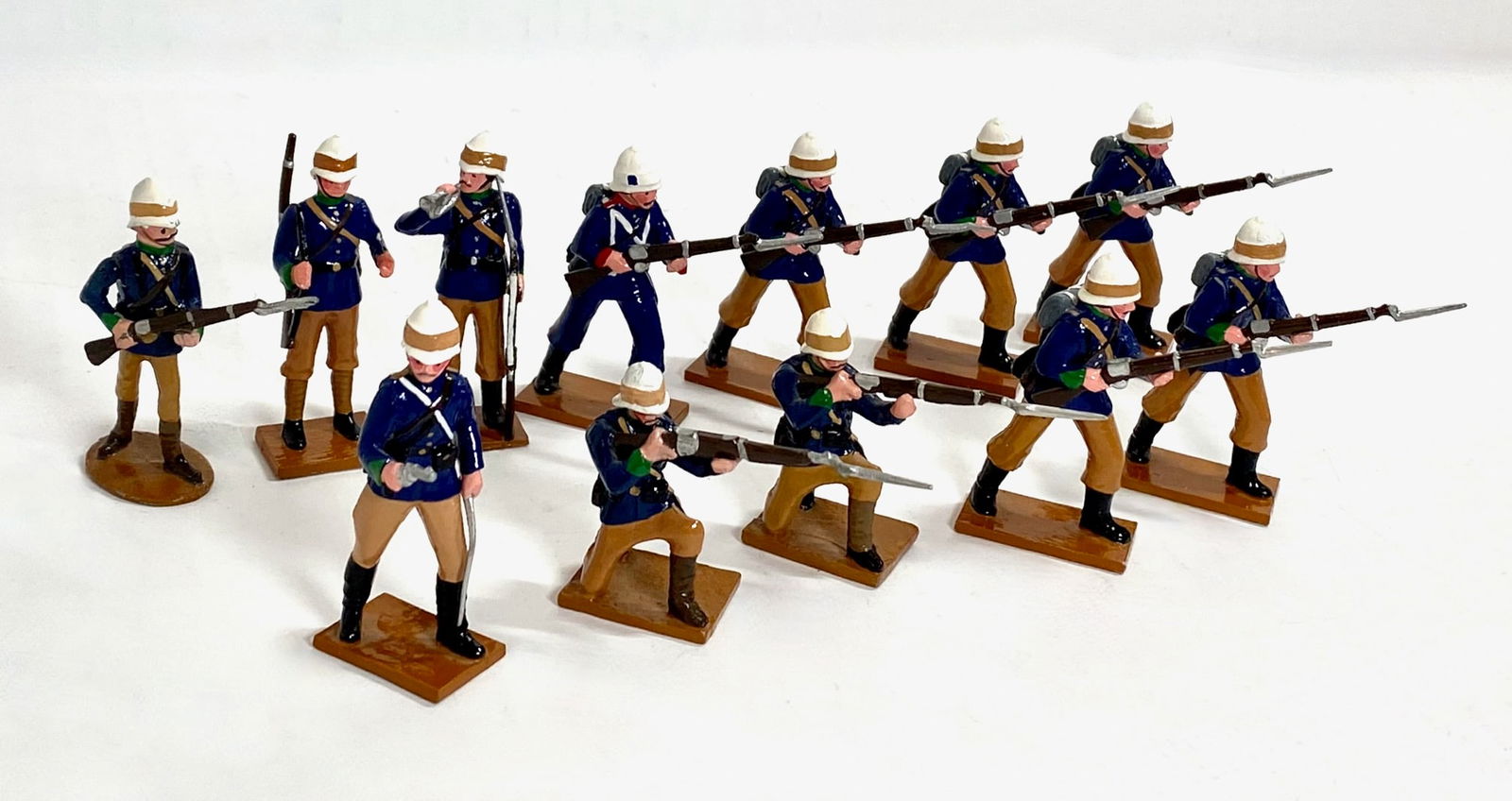 Assorted Dorset & Trophy Figures: Post Office Rifles of The British Postal Workers serving in Africa in the 1800's. 12 pieces. Mint to near mint condition. Unboxed.
