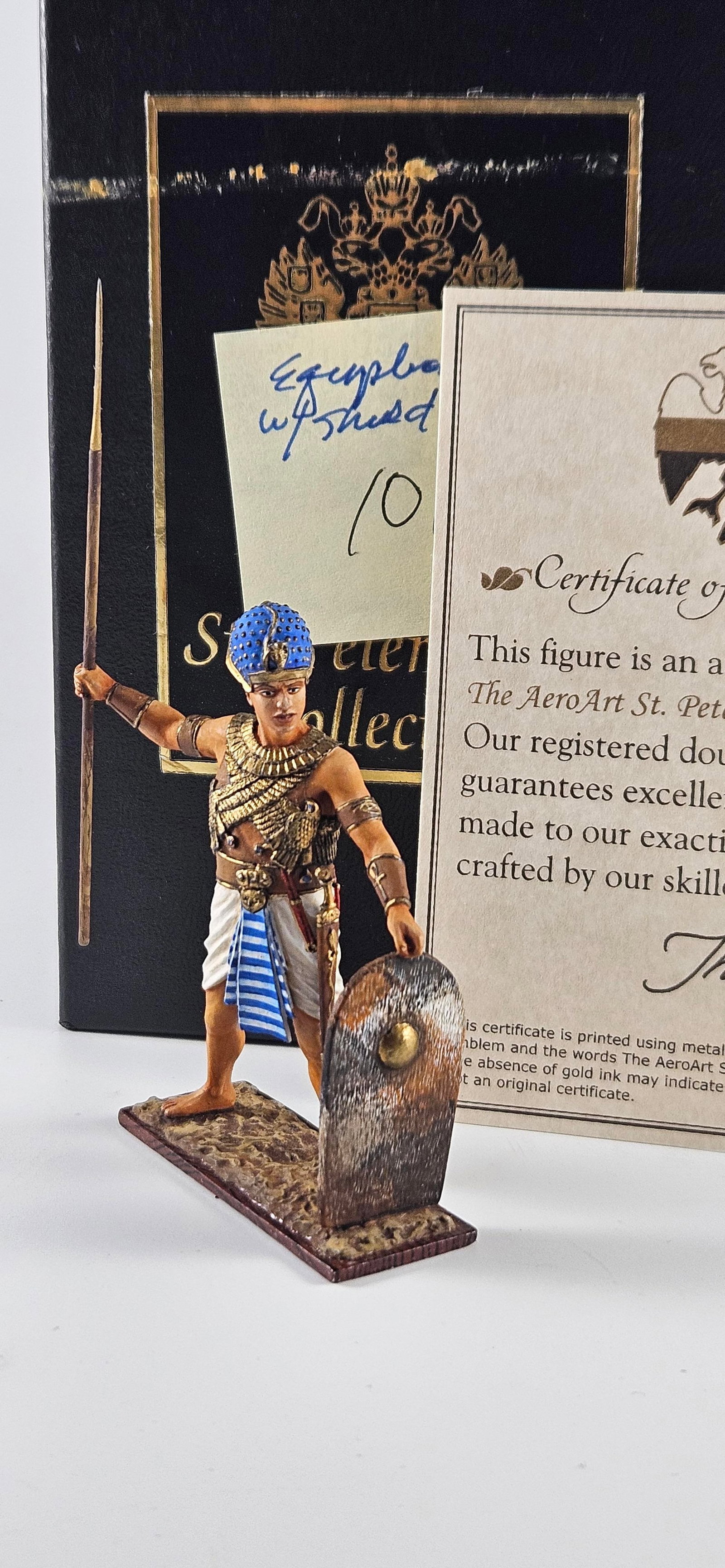 AeroArt St. Petersburg Egyptian Noble: AeroArt Military Miniatures - The St. Petersburg Collection #101D - Egyptian Noble with Spear, Special Dealer figure, Excellent, Boxed. 1 piece