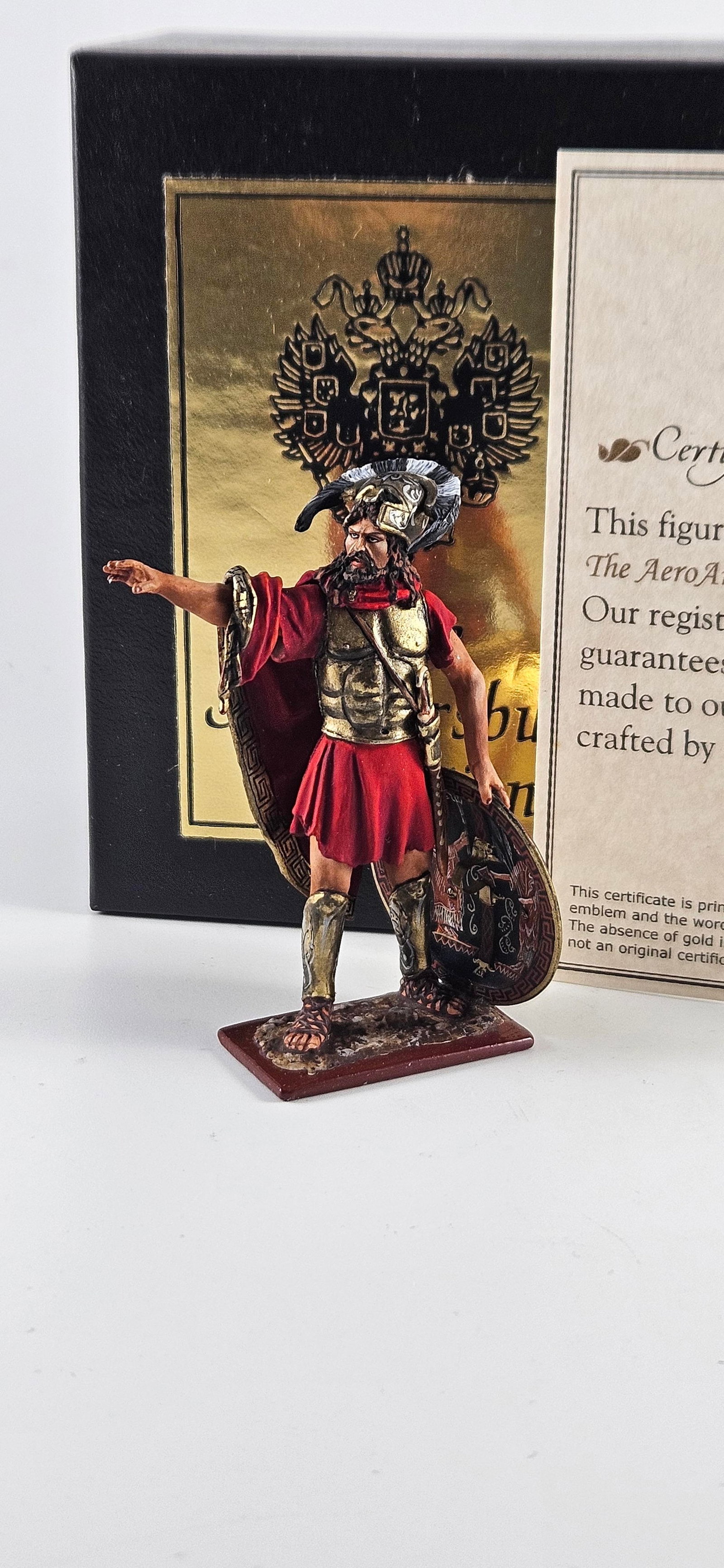 AeroArt St. Petersburg King Leonidas: AeroArt Military Miniatures - The St. Petersburg Collection #3315 - Spartan King Leonidas, Excellent, Boxed. 1 piece