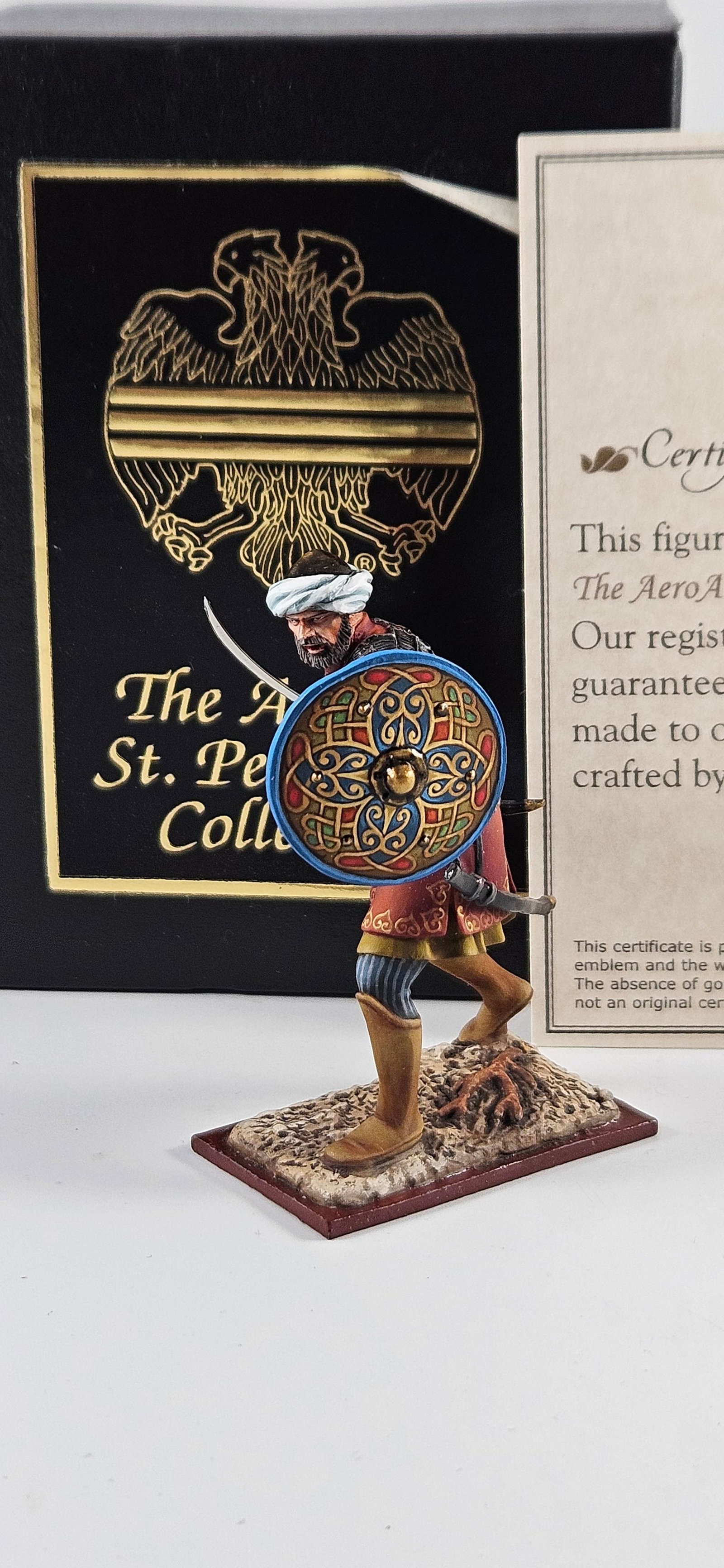 AeroArt St. Petersburg Persian Advancing: AeroArt Military Miniatures - The St. Petersburg Collection #6122 - Persian Advancing with Sword. Excellent, Boxed, 1 piece.