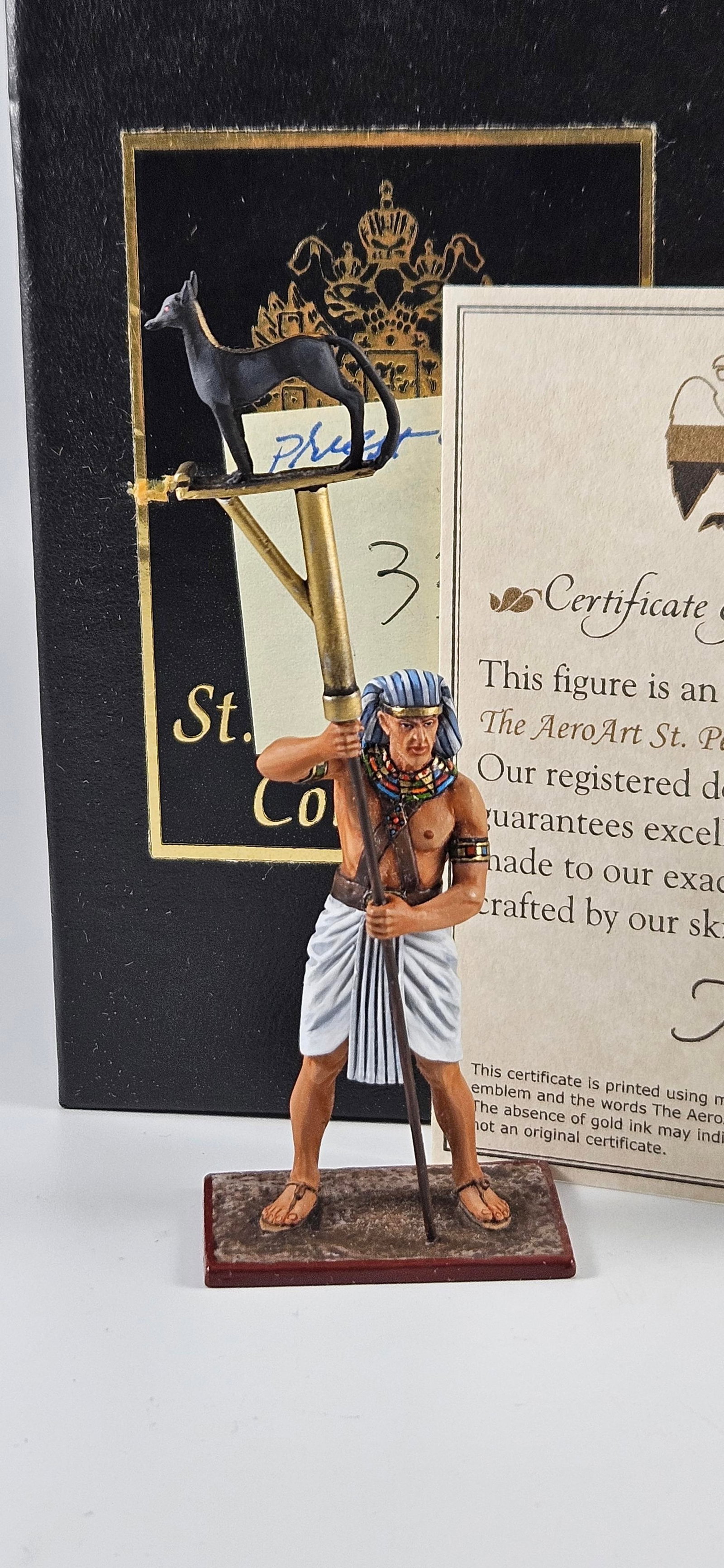 Aeroart St. Petersburg Egyptian Anubis Standard: AeroArt Military Miniatures - The St. Petersburg Collection #3330 - Egyptian with Anubis Standard. Excellent, Boxed, 1 piece.